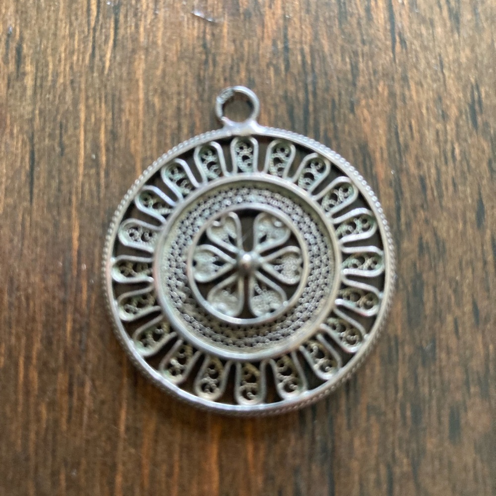 Intricate Vintage Silver Pendant